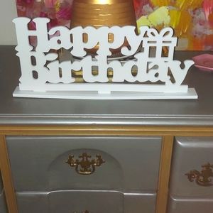 Happy Birthday table top sign